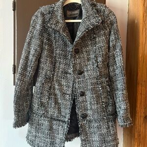 Guess Black and Gray Tweed Jacket